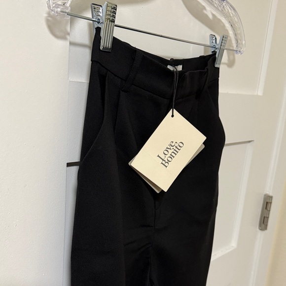 Love Bonito Black High-Waisted Tappered Trousers Dress Pants Size XS or 24 - Picture 5 of 11